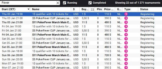 Poker Fever - Satelity na PartyPoker