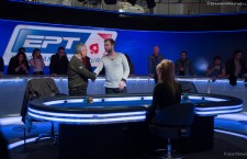 Georgios Karakousis & Robin Ylitalo shake hands at the start of heads up play