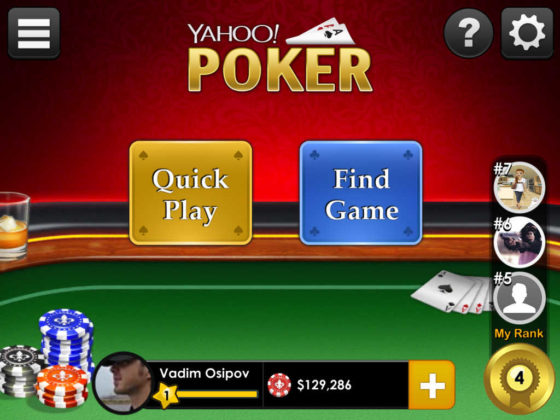 Yahoo wystartowało z darmową platformą pokerową