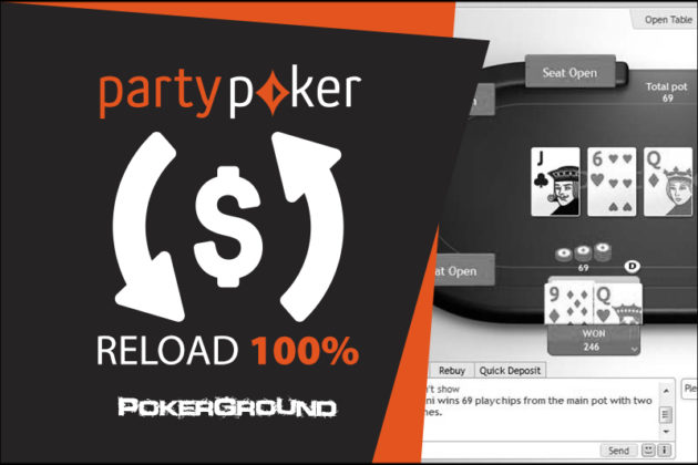 Reload bonus na Party Poker – 100% do 500$!