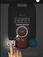 Pozbycie się kart – przesuń karty na pole z napisem Fold