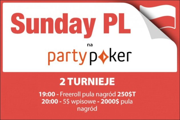 Niespodzianka od PartyPoker – turnieje SundayPL wciąż w lobby bez ligi, dzisiaj od 18:00!