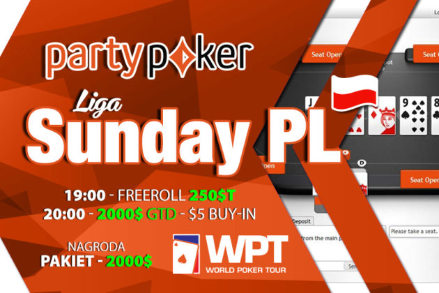 Już dzisiaj startuje druga edycja ligi SundayPL z pakietem WPT za $2000 do wygrania!!