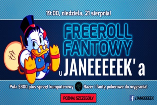 19:00 Super freeroll u Janeeeeek’a na PartyPoker. Ekstra nagrody pieniężne i rzeczowe!
