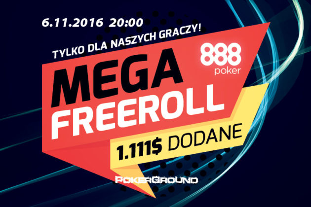DARMOWY MEGA turniej na 888poker z pulą dodaną w wysokości 1.111$!