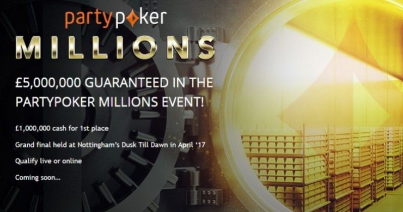 PartyPoker ogłasza harmonogram eventów serii MILLIONS