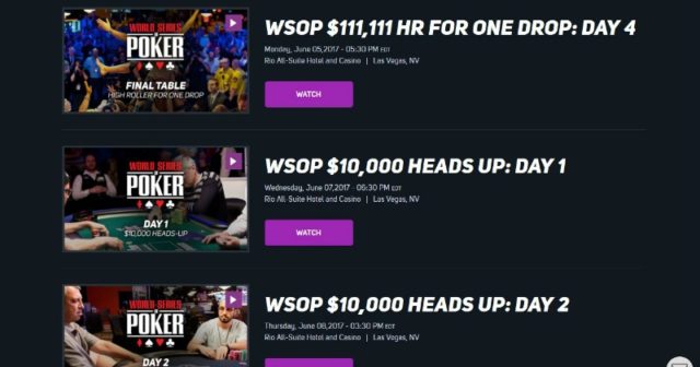 PokerGO: pełny harmonogram transmisji z WSOP