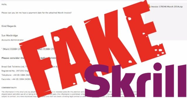 Uważajcie na fałszywe maile rzekomo pochodzące od operatora Skrill