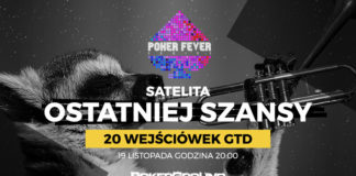 20:00 Poker Fever Series: MEGA satelita ostatniej szansy – 20 wejściówek gtd Poker Fever Series - Satelita ostatniej szansy