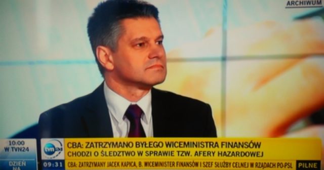 Jacek Kapica zatrzymany przez CBA w sprawie afery hazardowej!