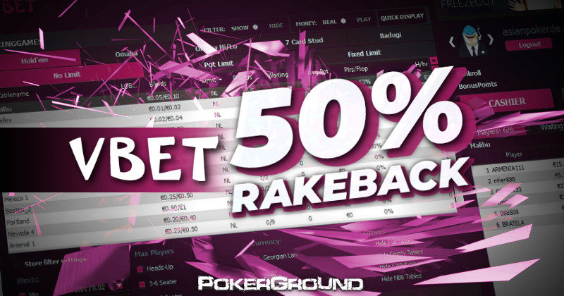Vbet – do 50% rakebacku i niespodzianki dla naszych graczy!