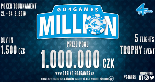 Go4Games MILLION: Zagraj o część z 1 mln CZK za jedyne 1.500 CZK!