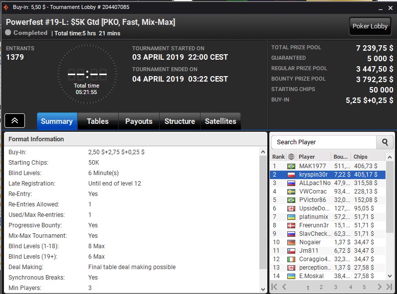 Powerfest 19-L kryspin