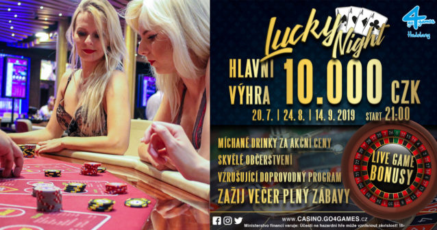 Go4Games Casino: Friday i Saturday Special, Lucky Night – gorący weekend w Ołomuńcu!