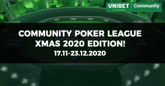 Unibet: Zapowiedź Community Poker League – Xmas 2020