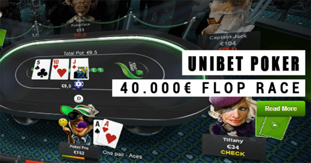 Unibet: Flop Race – trwa promocja dla graczy cashowych