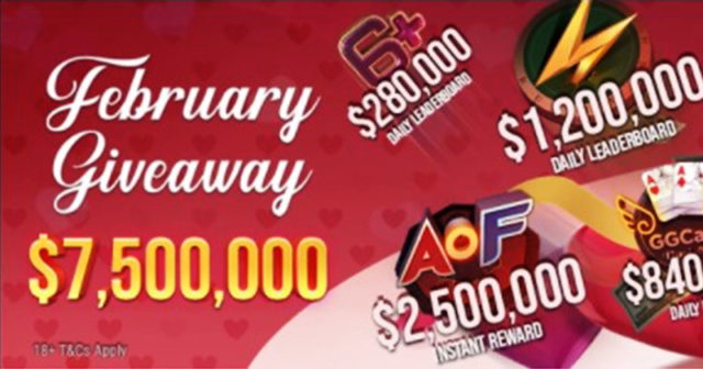 7.500.000$ w promocjach lutego na GGPoker!