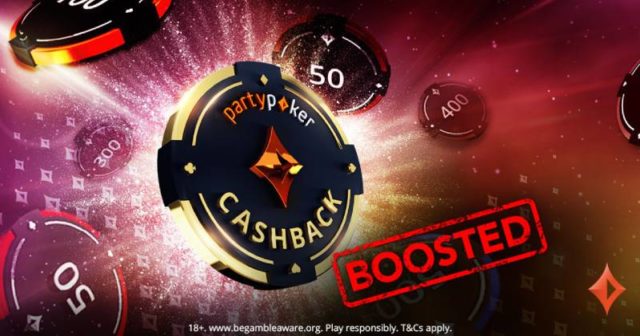 Rakeback BOOST na PartyPoker – dodatkowe 10% zwrotu prowizji!