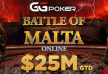 Zagrajcie o gwarantowane 25.000.000$ w festiwalu BoM Online na GGPoker! Battle of Malta Online