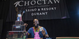 Dapo Ajayi z tytułem mistrzowskim WPT Choctaw Dapo Ajayi - WPT Choctaw