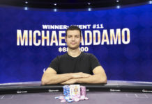 Poker Masters 2021: Michael Addamo zwycięzcą eventu za 50.000$, prowadzi w ME Poker Masters