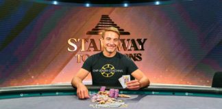 Chance Kornuth wygrywa event #2 Stairway to Millions Zdjęcie Chance'a Kornutha po zwycięstwie w turnieju Stairway to Millions