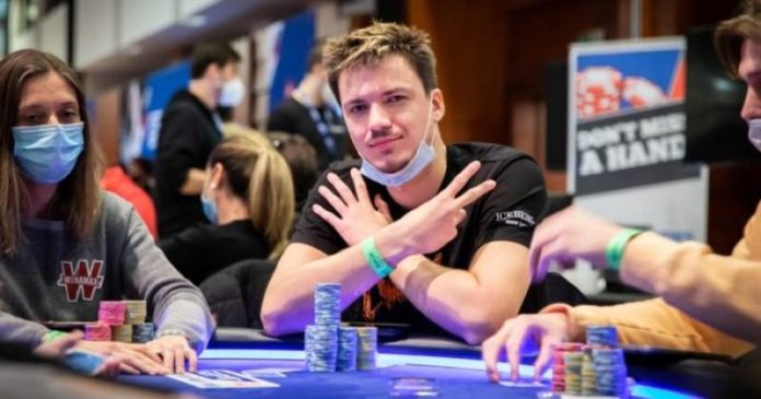 EPT Praga Dawid Kuliberda w trakcie 2. dnia Main Eventu