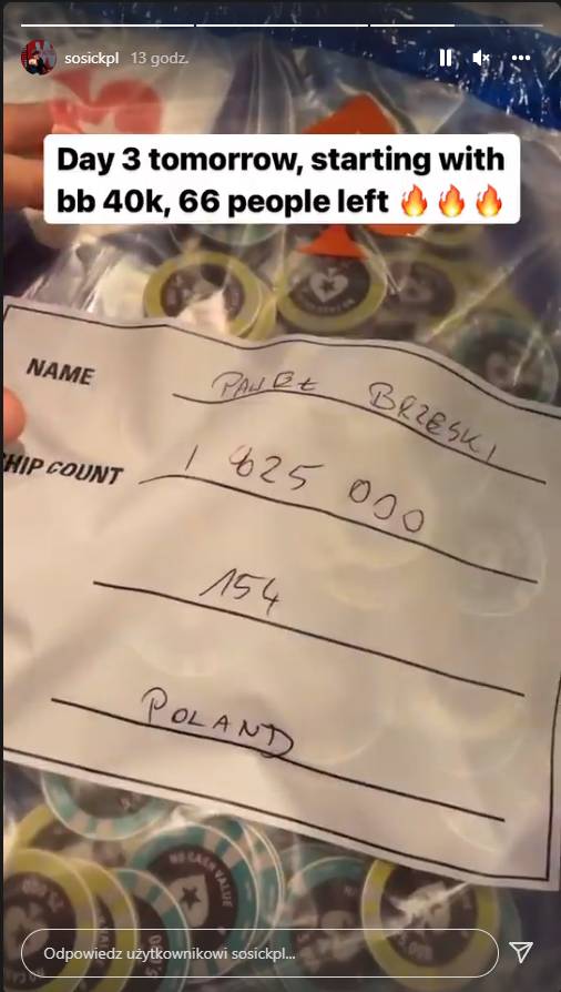 EPT Praga: Stack Pawła Brzeskiego po dniu drugim