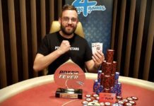 Bartosz Flisiewicz wygrywa ME Poker Fever Special (221.700 CZK) Poker Fever CUP Bartosz Flisiewicz (zdjęcie zwycięzcy turnieju, który pozuje z pucharem)