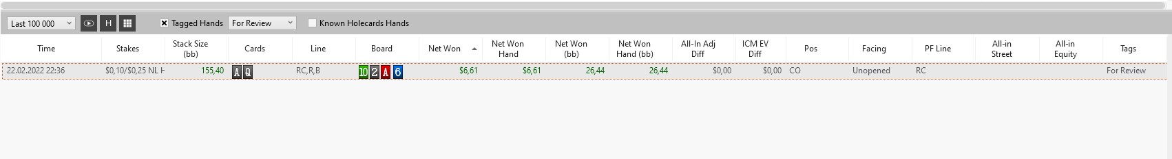 Pokerowe trackery: Holdem Manager 3 - oznaczenie rąk