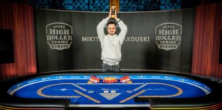 SHR Europe 2022: Vogelsang i Badziakouski pierwszymi zwycięzcami Super High Roller Series Europe Mikita Badziakouski (gracz pozuje z pucharem za zwycięstwo)