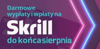 Skrill - grafika główna do promocji o darmowych wpłatach i wypłatach do końca sierpnia