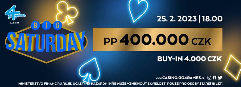 Big Saturday 400.000 CZK GTD - grafika informacyjna